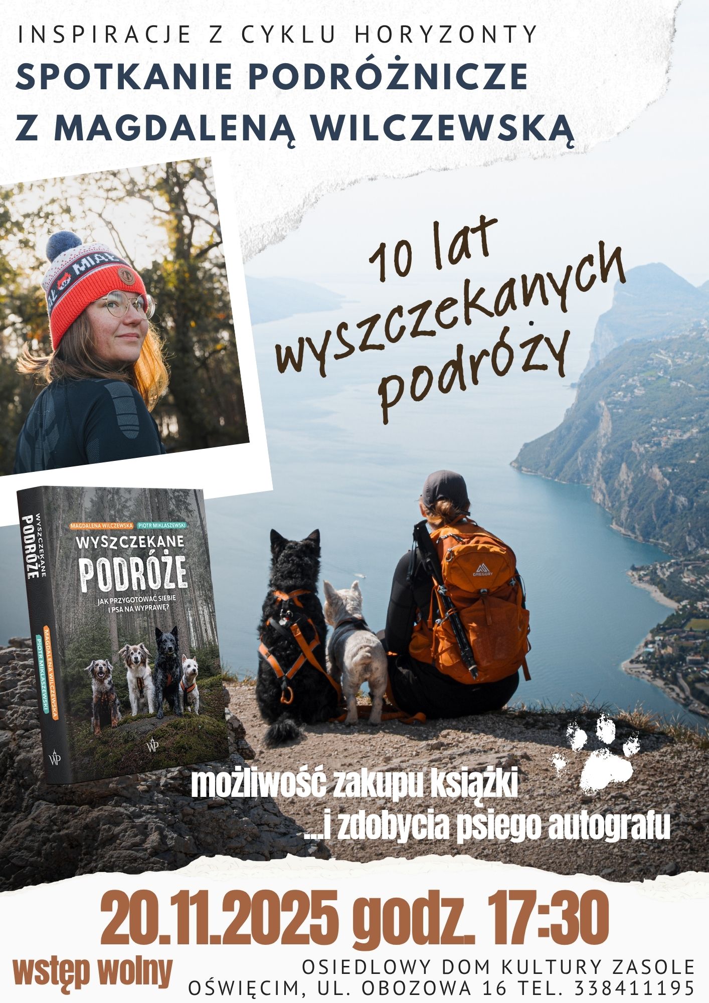 kobieta siedząca tyłem do widza, obok siedzący pies, patrzą na zbiornik wodny